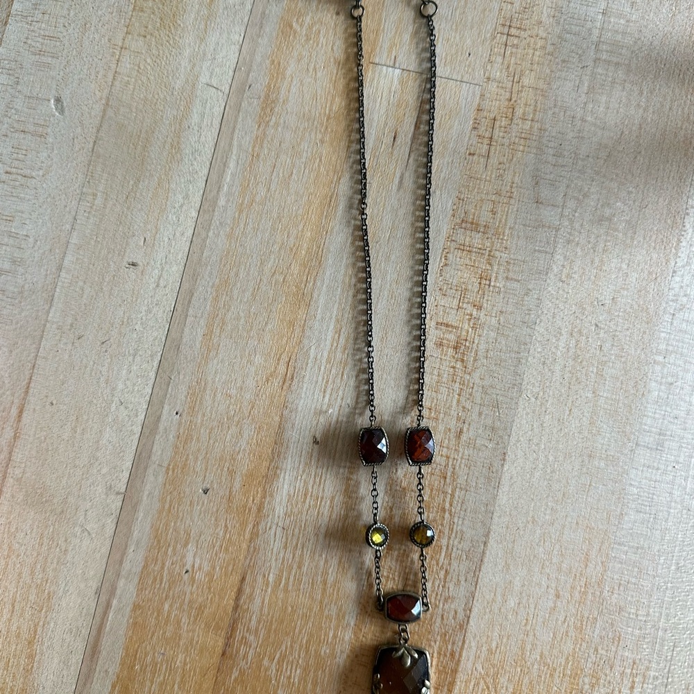 Vintage Brown Pendant Necklace